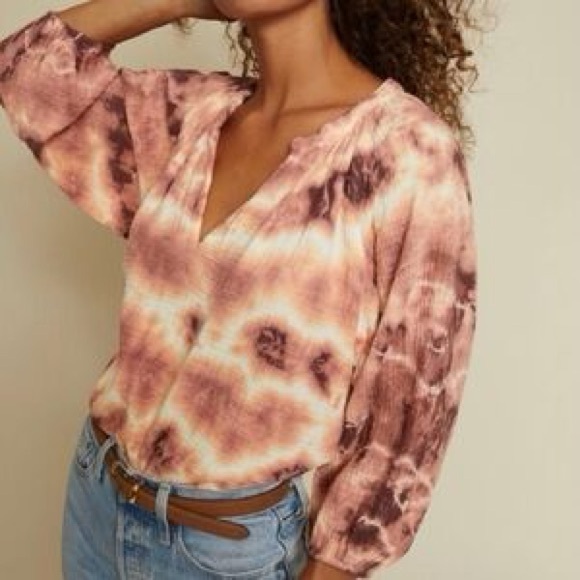 Nation Ltd Mimi Romance Gauze Tie Dye
Puff Sleeve Top - Picture 2 of 6